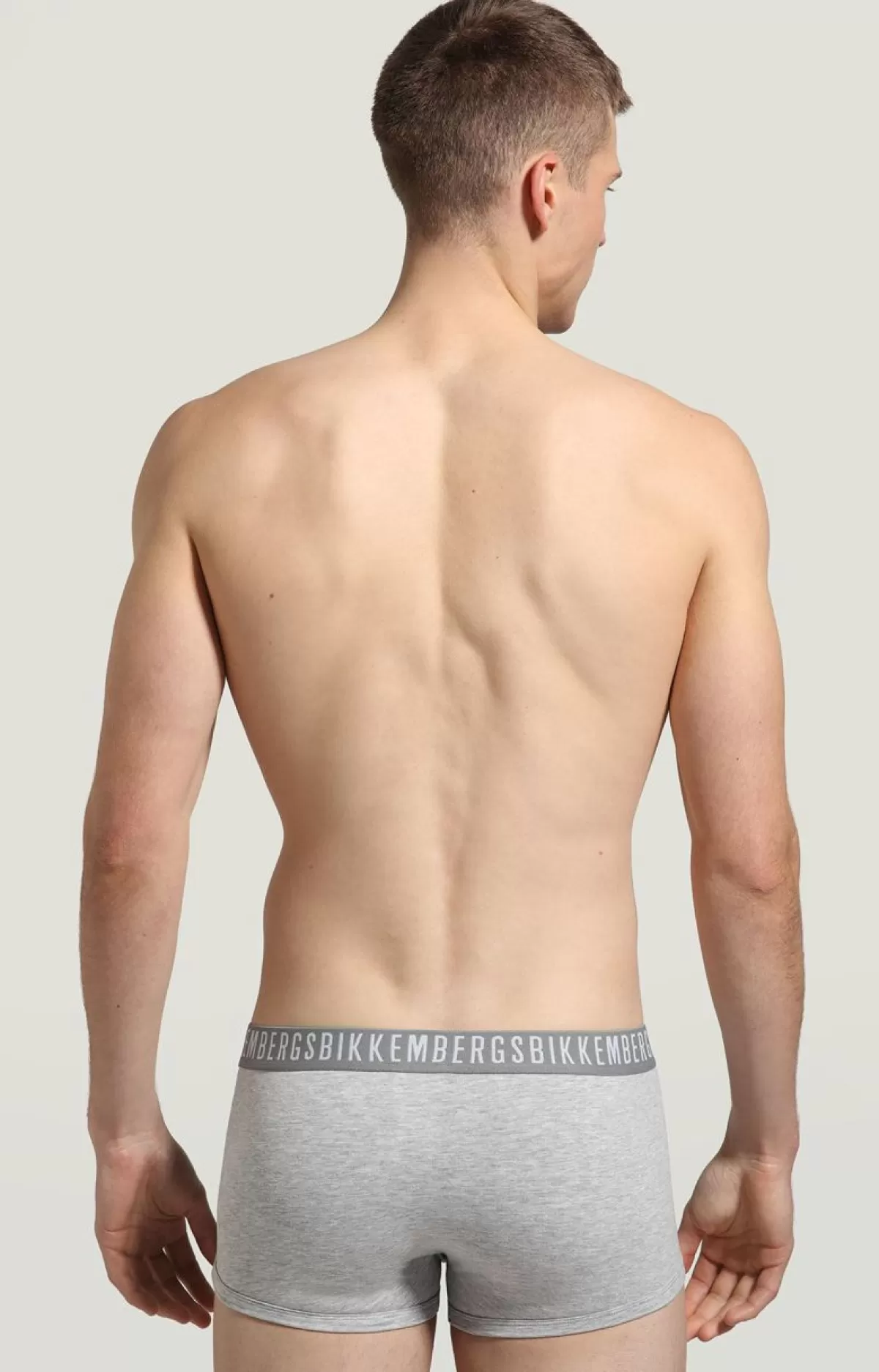 Bikkembergs 2-Pack Men'S Boxers In Stretch Cotton Grey Melange Cheap