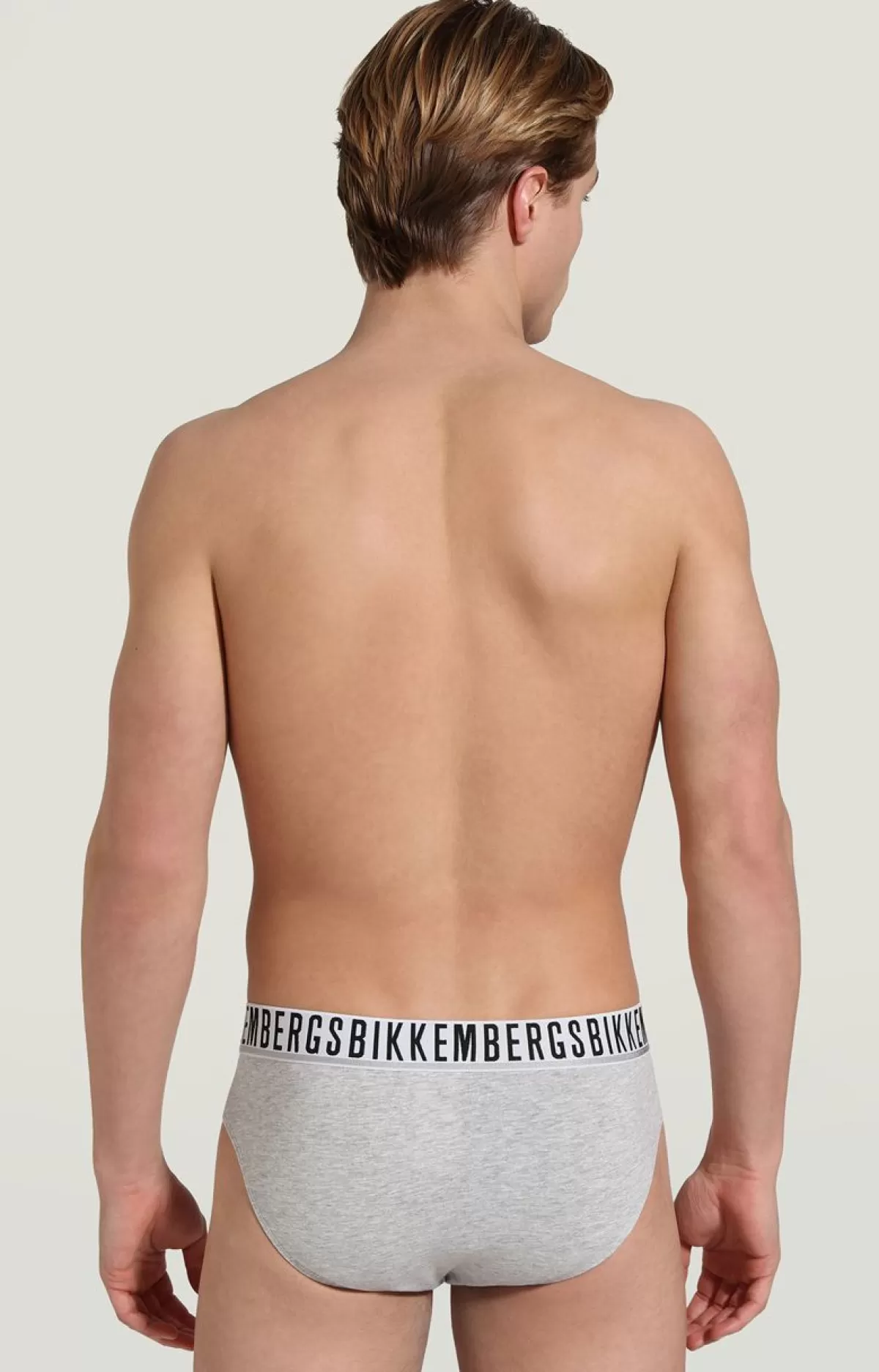 Bikkembergs 2-Pack Men'S Briefs In Stretch Cotton Grey Melange Online