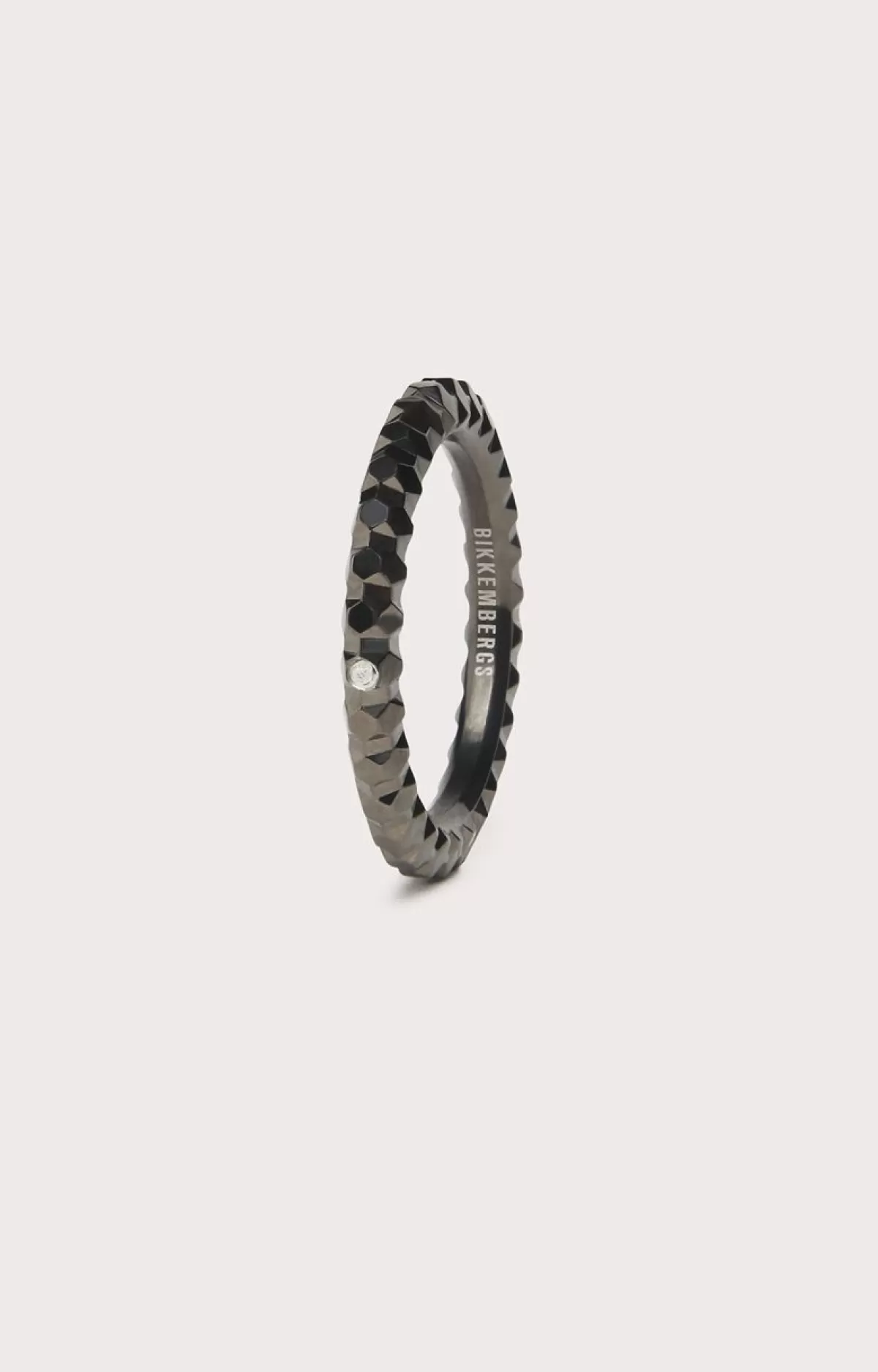 Bikkembergs Multifaceted Ring With Diamond 300 Outlet