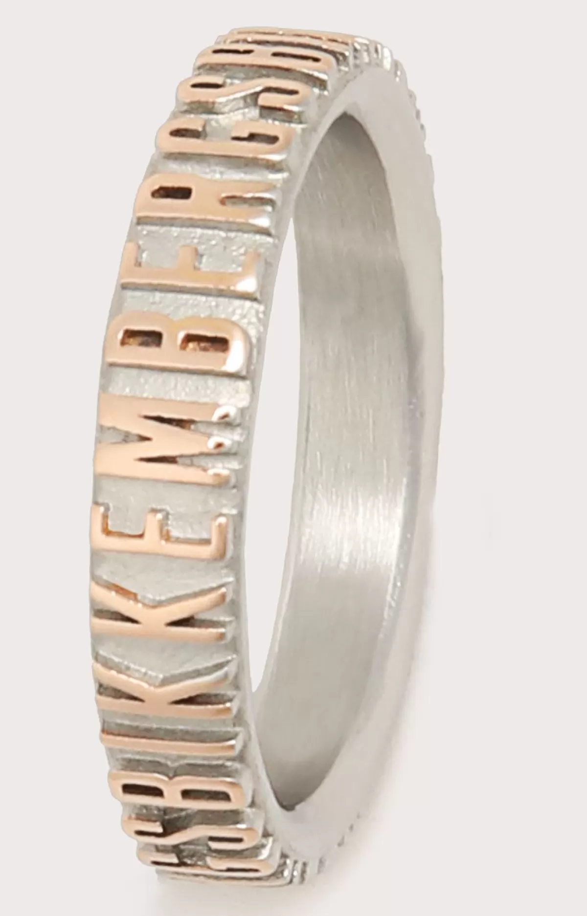 Bikkembergs Unisex Ring With Embossed Lettering 280 Hot