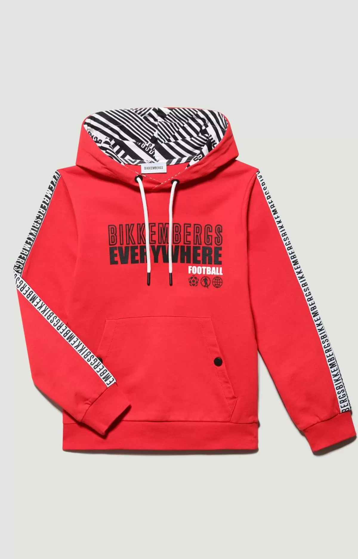 Bikkembergs Boys' Hoodie Sweatshirt Poppy Red Flash Sale