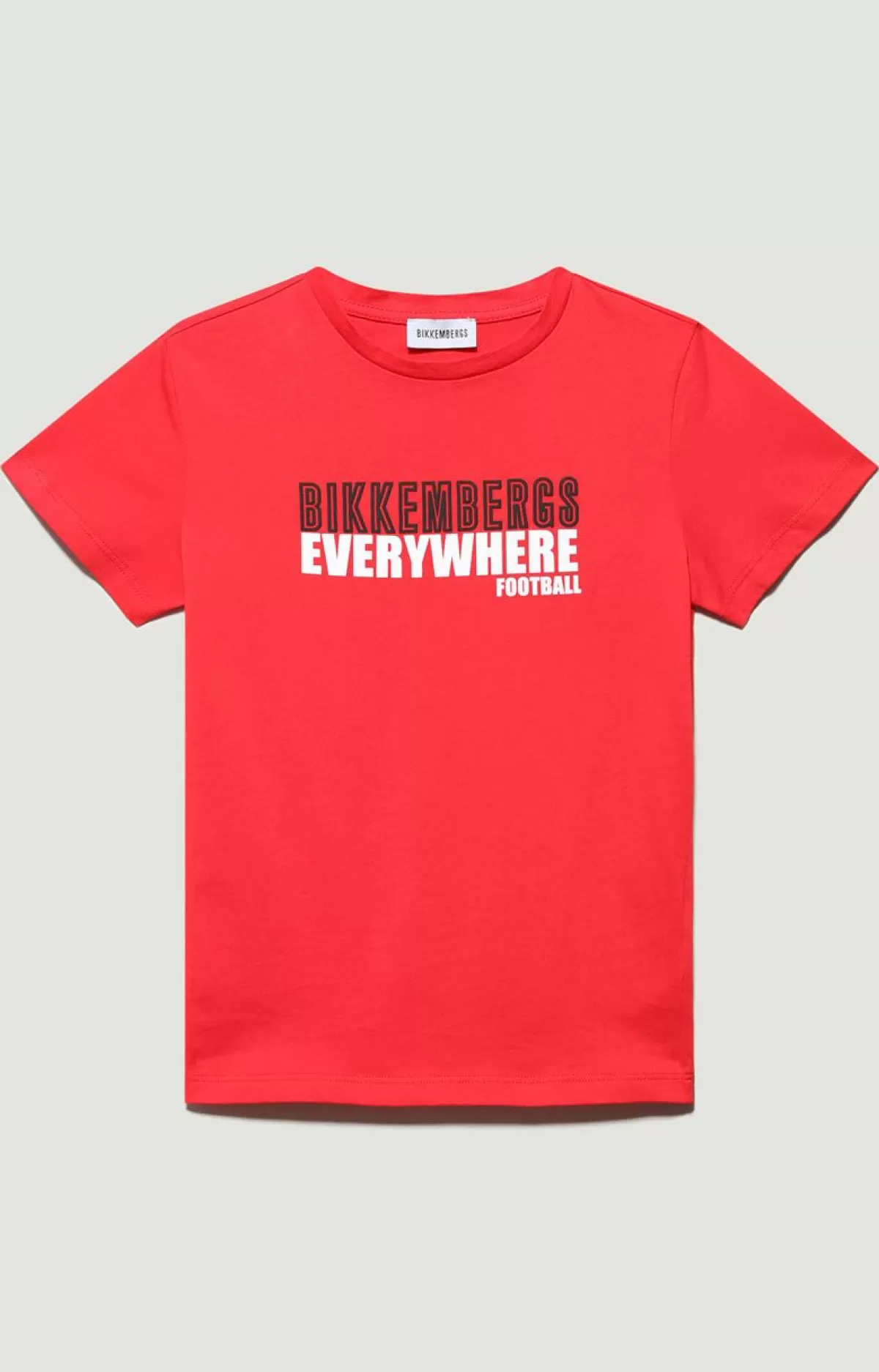 Bikkembergs Boys' Print T-Shirt Poppy Red New