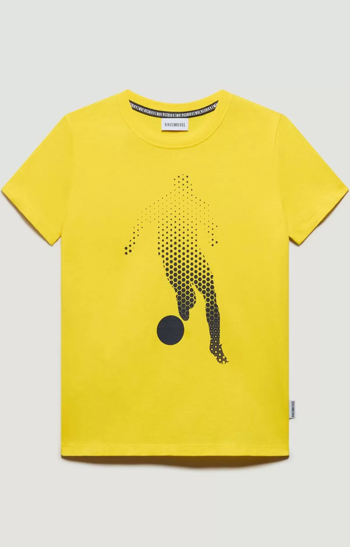 Bikkembergs Boys' T-Shirt - Soccer Print Daffodil Hot