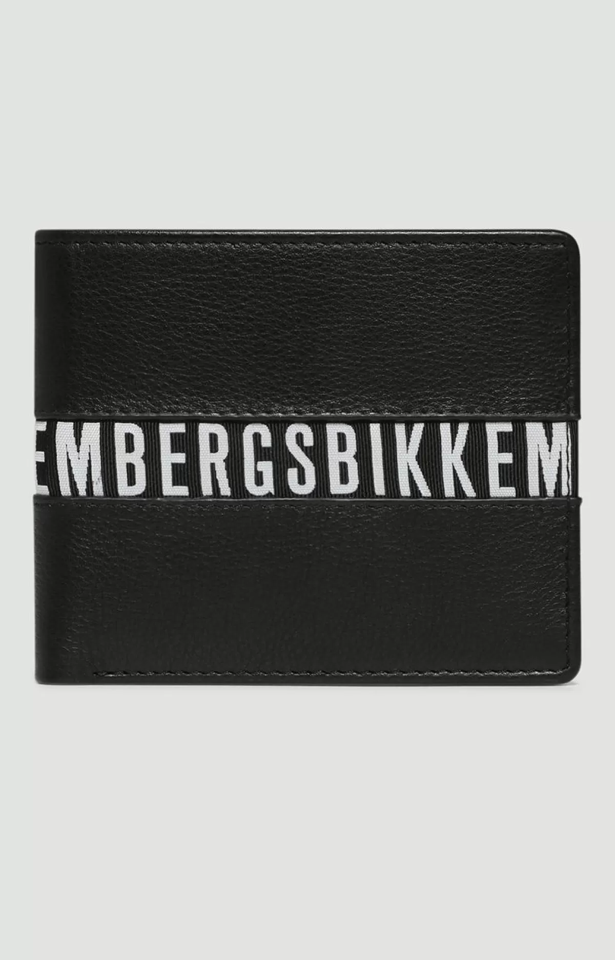 Bikkembergs Compact Men'S Leather Wallet Black Cheap