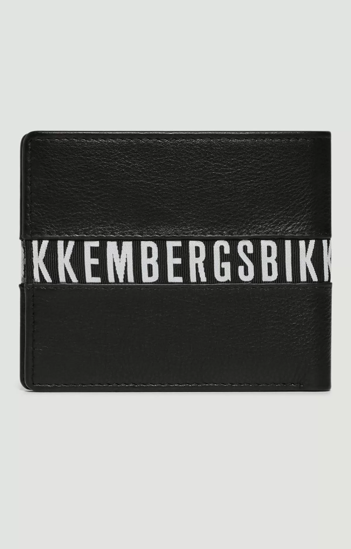 Bikkembergs Compact Men'S Leather Wallet Black Cheap
