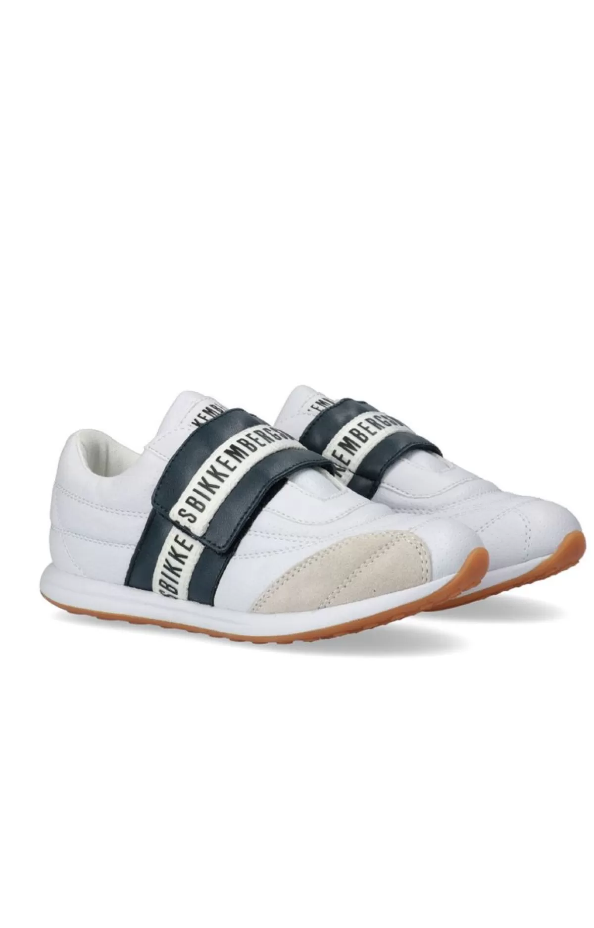 Bikkembergs Kids' Sneakers With Velcro "Evans" White/Blue Flash Sale