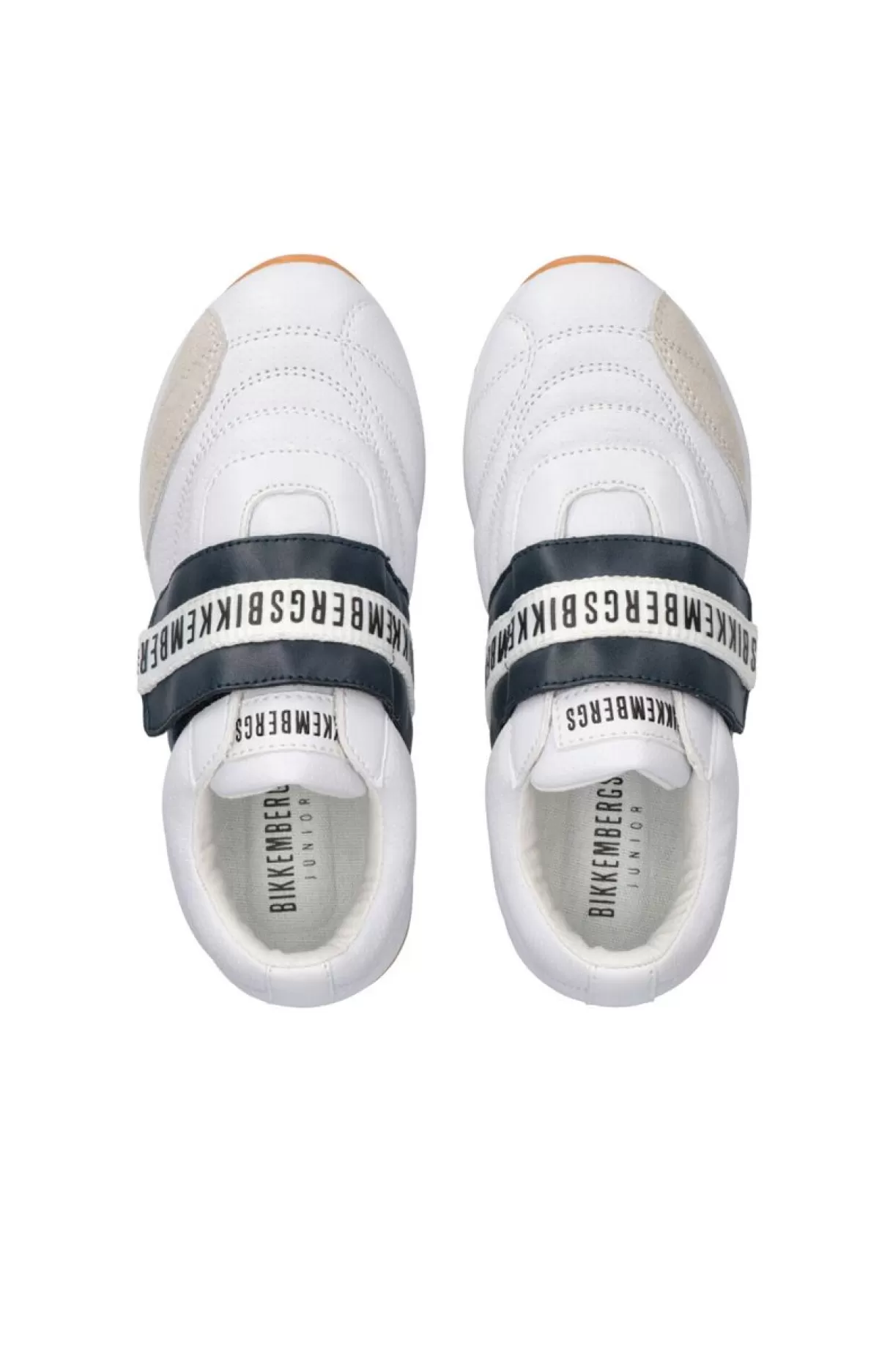 Bikkembergs Kids' Sneakers With Velcro "Evans" White/Blue Online