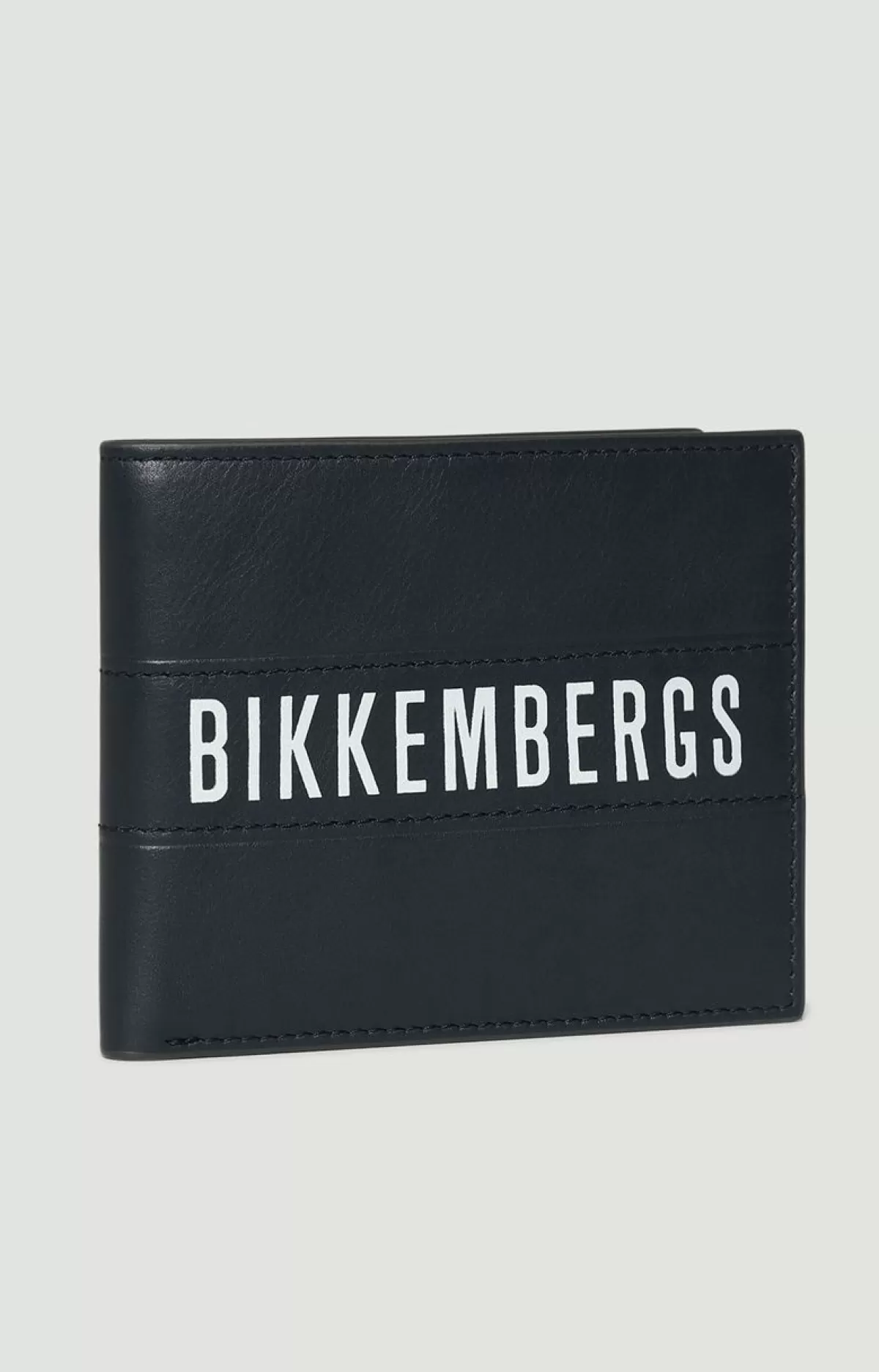 Bikkembergs Men'S Bifold Wallet 8-Slots Navy Blue/Grey Store