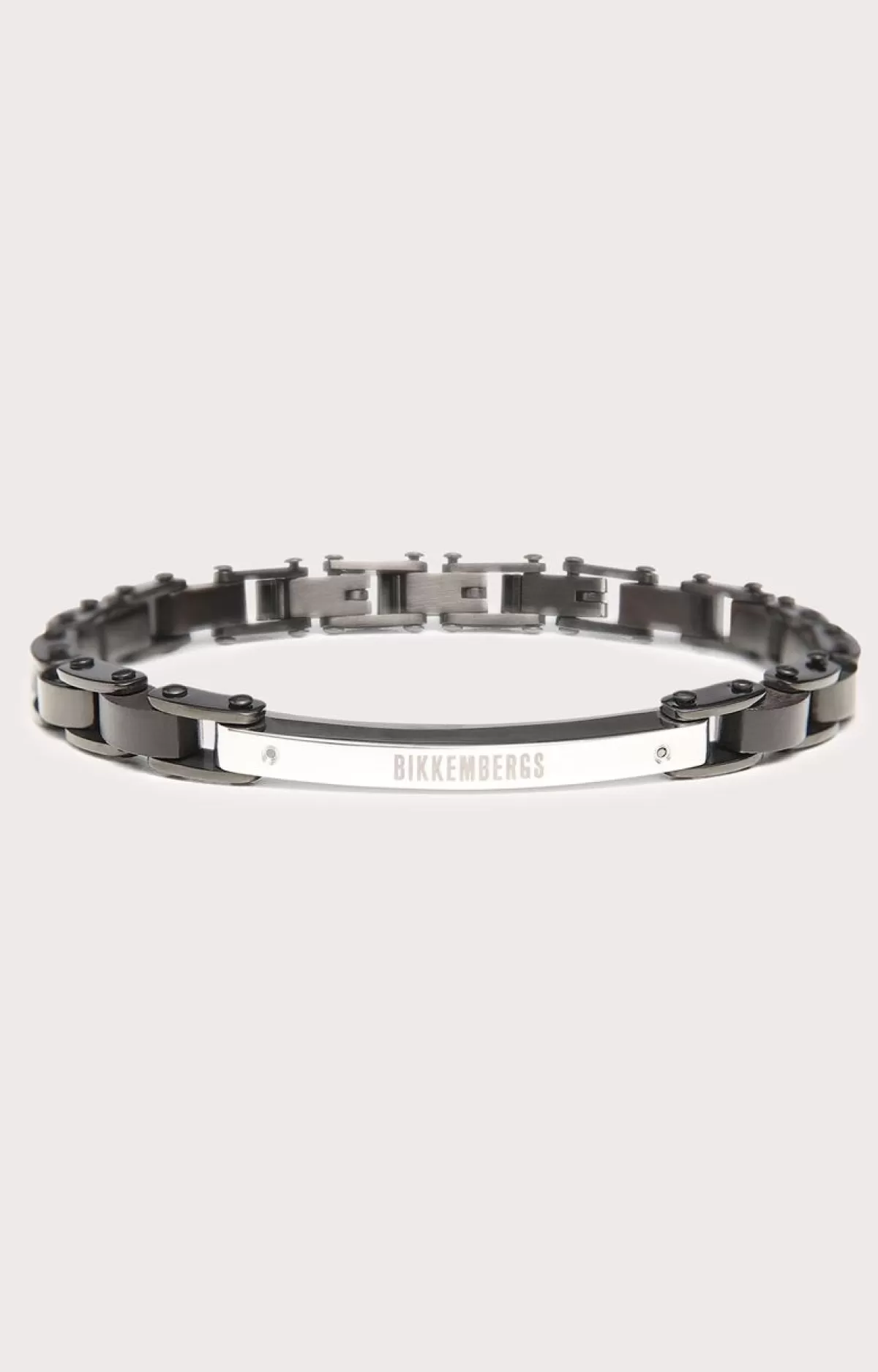 Bikkembergs Men'S Bracelet With Black Diamonds Total Black Shop