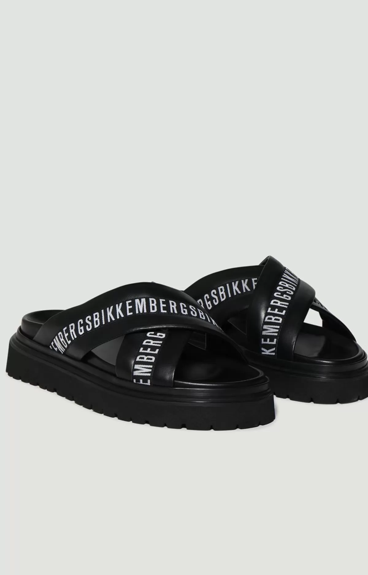 Bikkembergs Men'S Cross Strap Sandals - Sun Black Best
