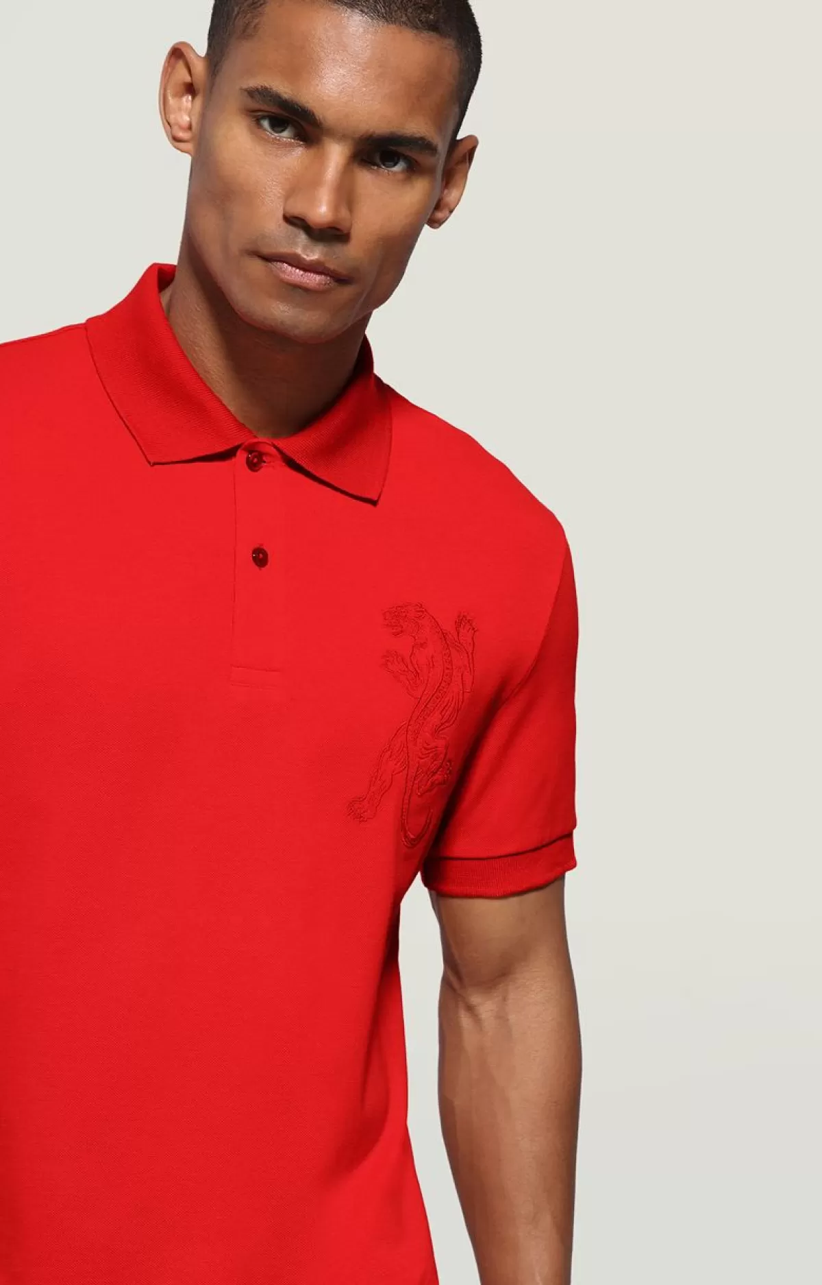 Bikkembergs Men'S Embroide Polo Shirt Red Best Sale