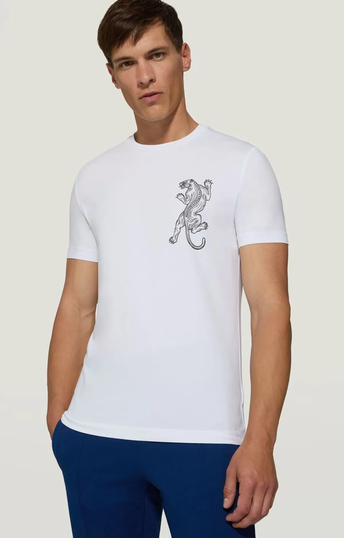 Bikkembergs Men'S Embroidered T-Shirt Optical White Cheap