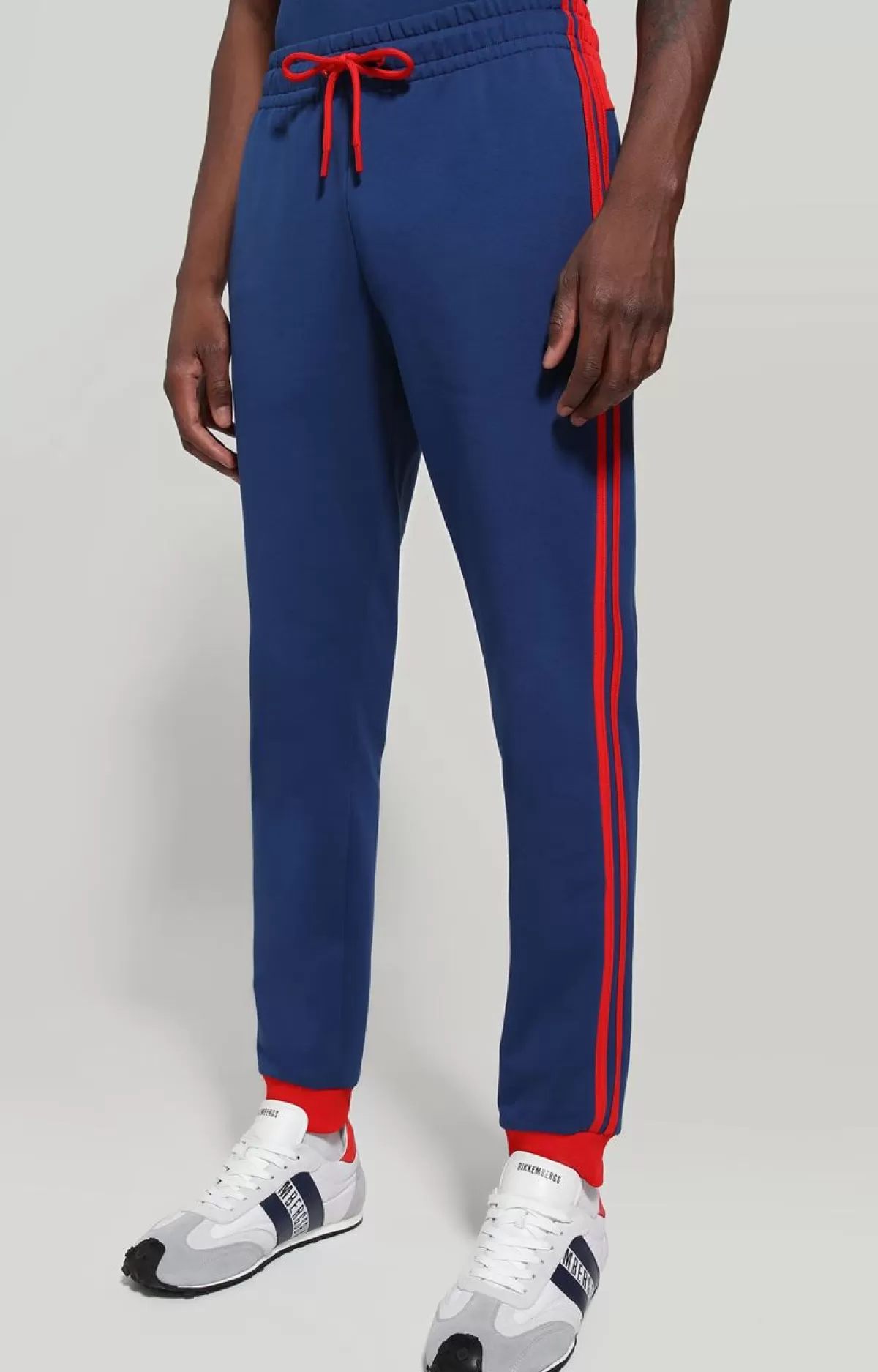 Bikkembergs Men'S Fleece Joggers - Sport Estate Blue/Goji Berry Hot