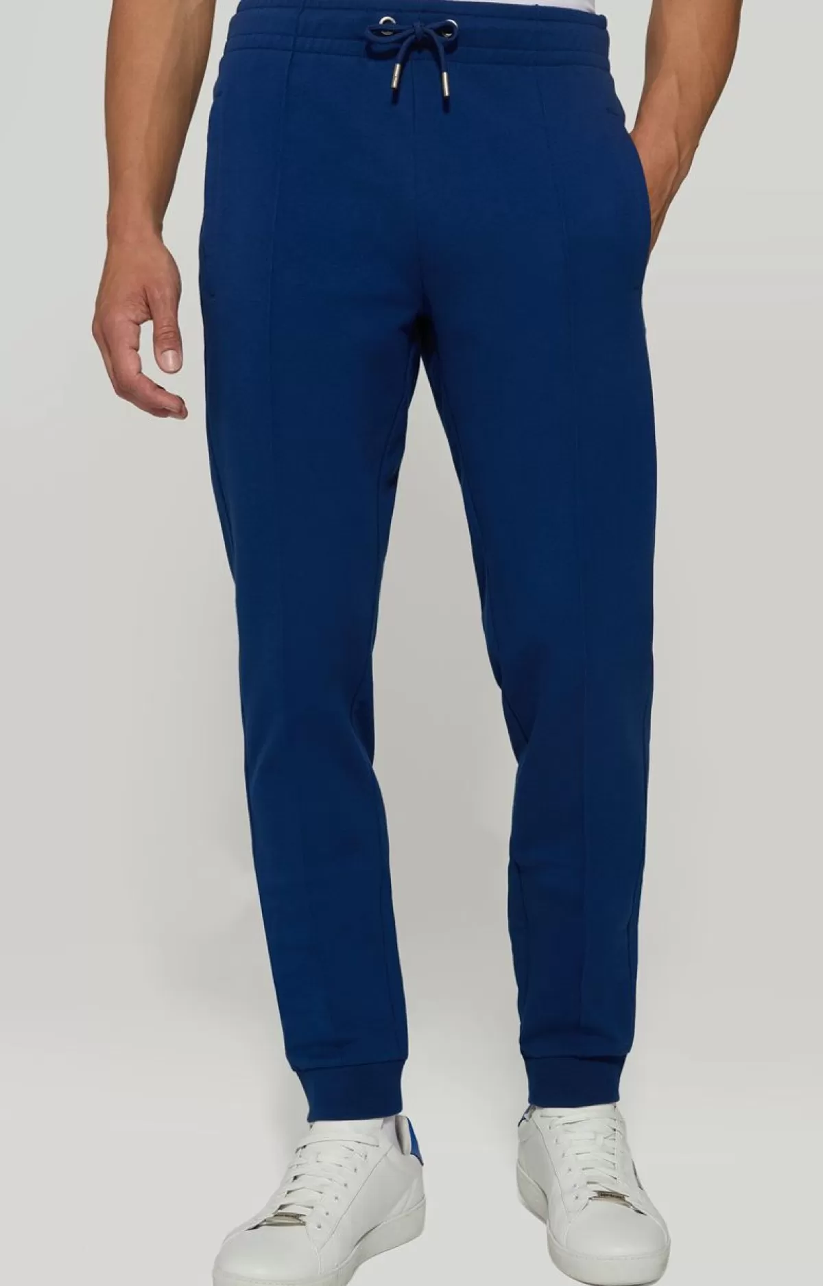 Bikkembergs Men'S Fleece Joggers With Tape Blue Sale