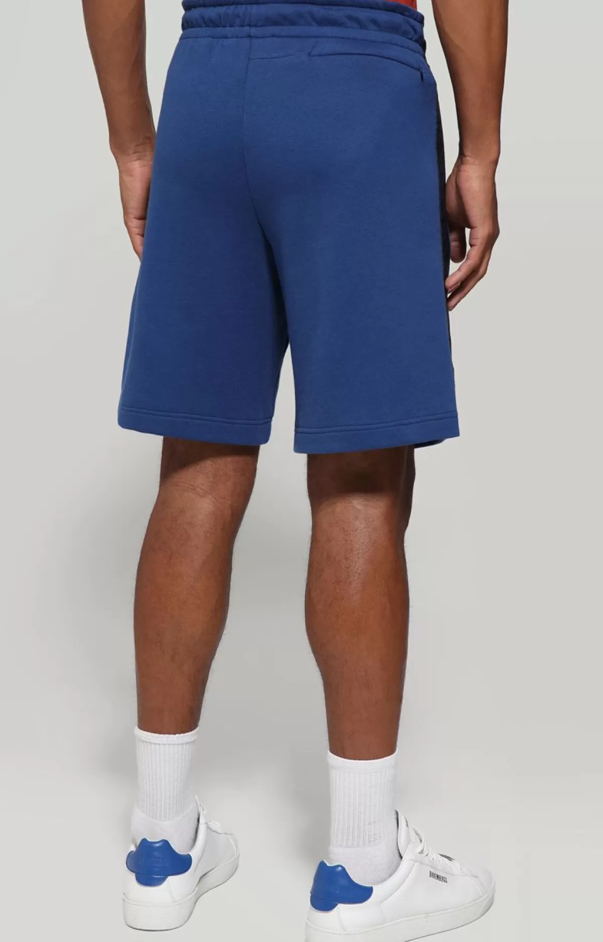 Bikkembergs Men'S Fleece Shorts With Contrast Inserts Blue Sale