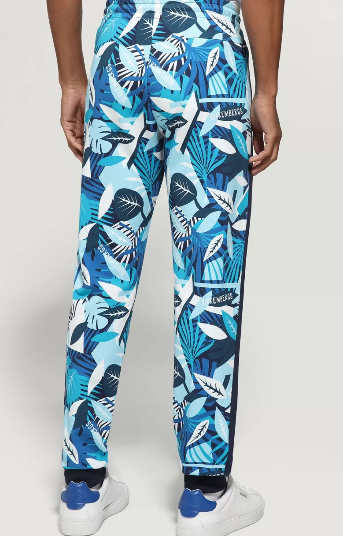 Bikkembergs Men'S Joggers - Tropical Print Tropical Blue Shop