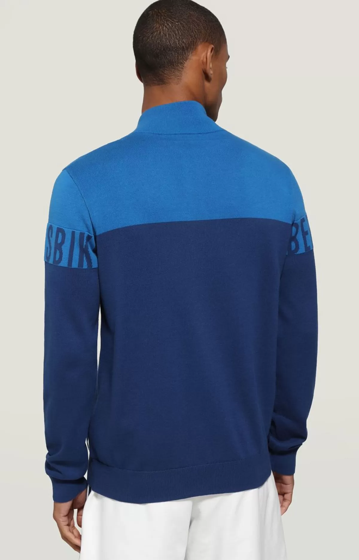 Bikkembergs Men'S Knit Jacket With Zip Blue/Snorkel Online