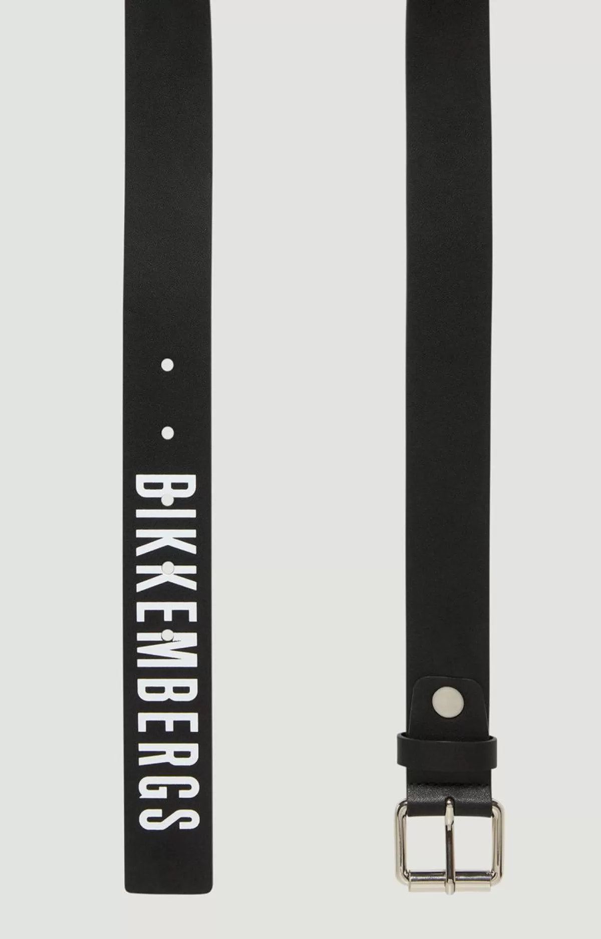 Bikkembergs Men'S Leather Belt With Contrast Logo Black Online