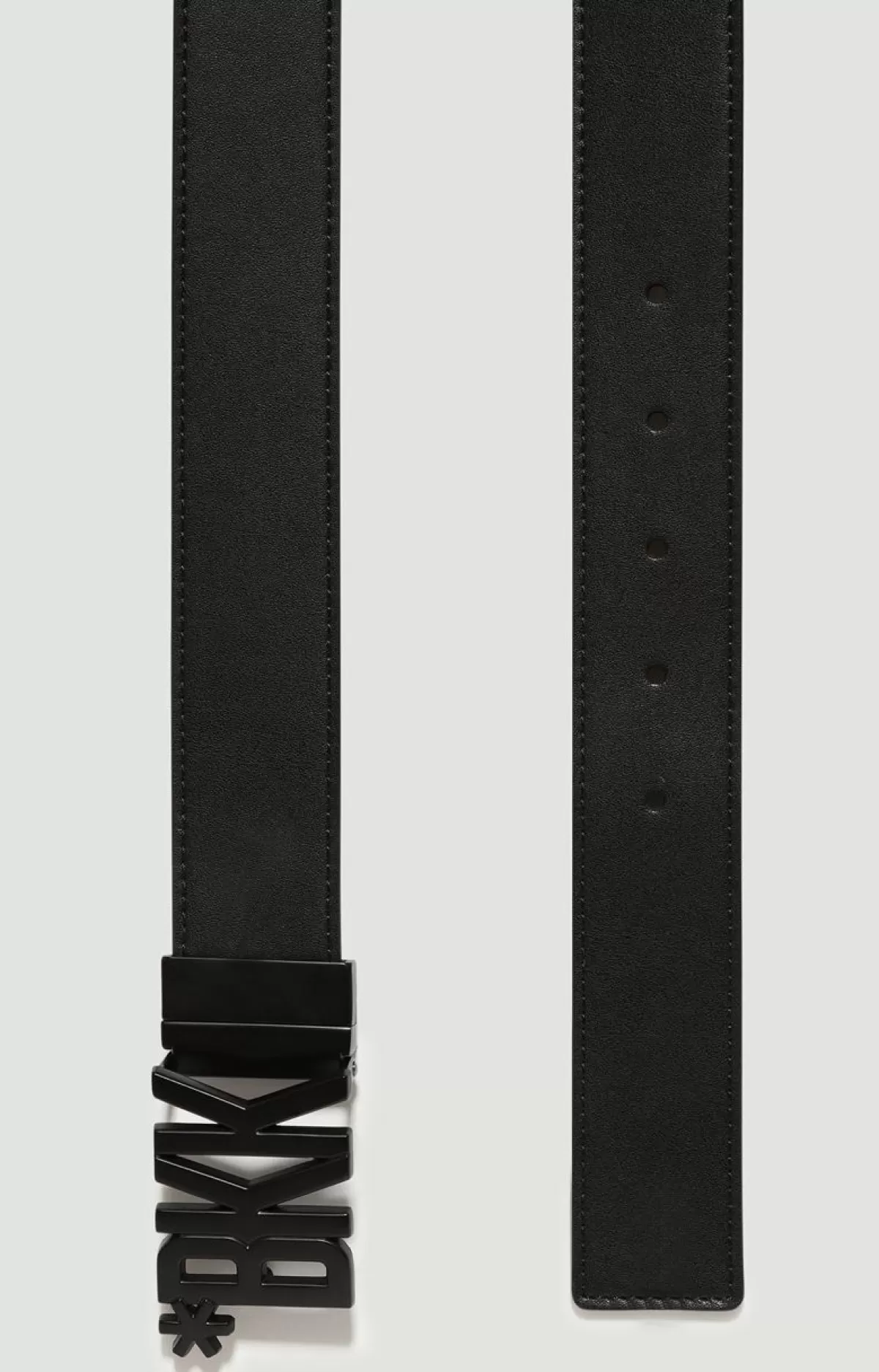 Bikkembergs Men'S Leather Belt With Letter Buckle Black/Blue Clearance