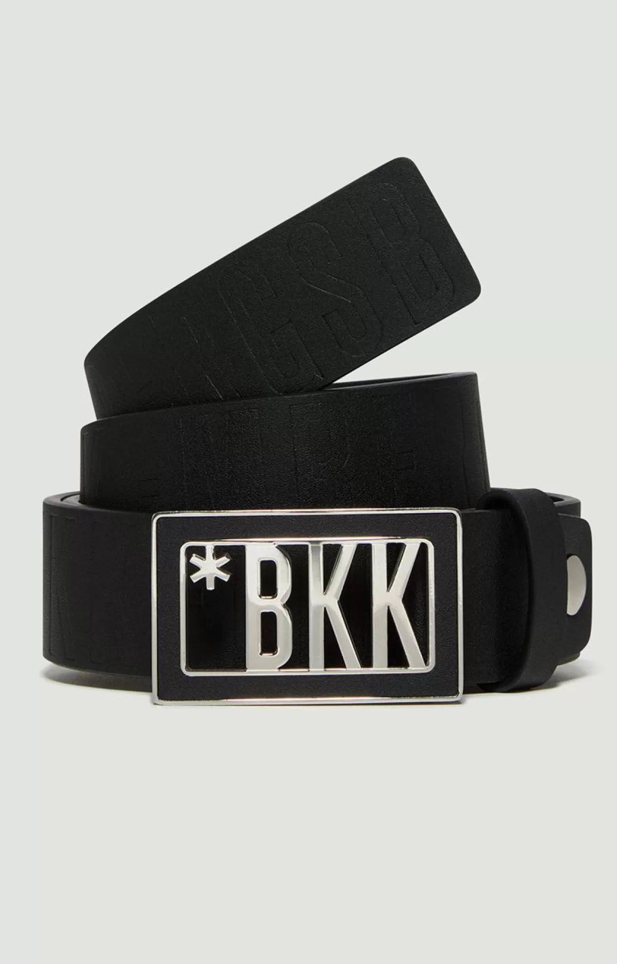 Bikkembergs Men'S Leather Belt With Plaque Black Online