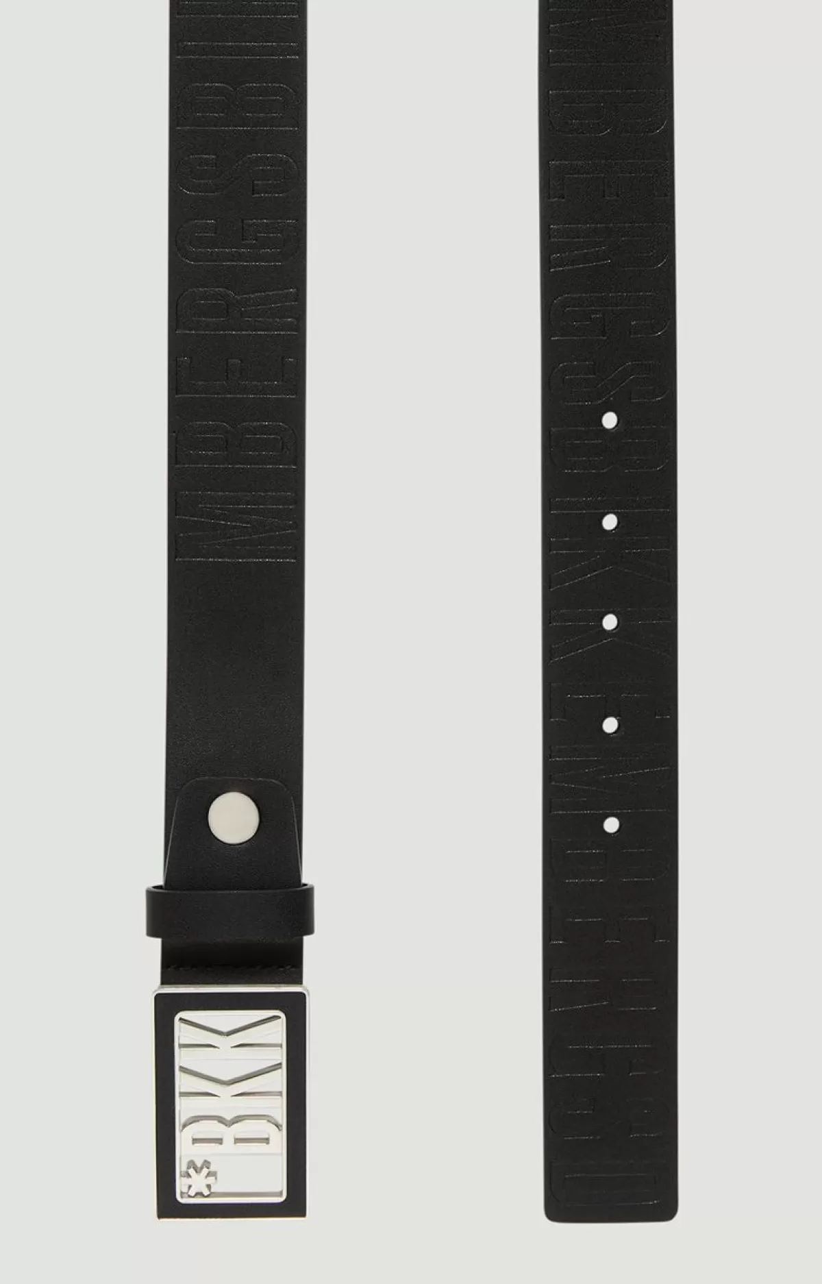 Bikkembergs Men'S Leather Belt With Plaque Black Best Sale