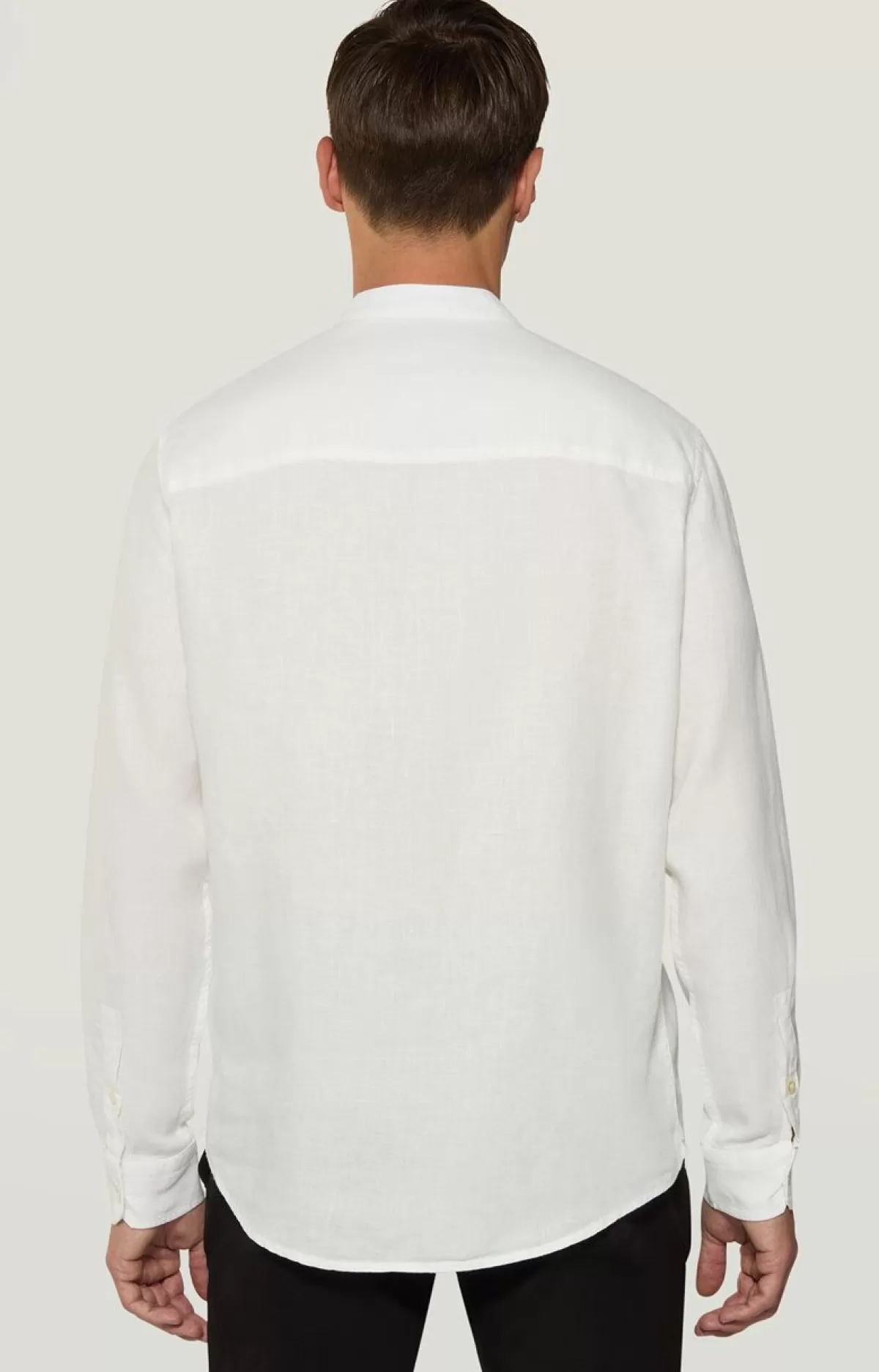 Bikkembergs Men'S Linen Shirt Off White New