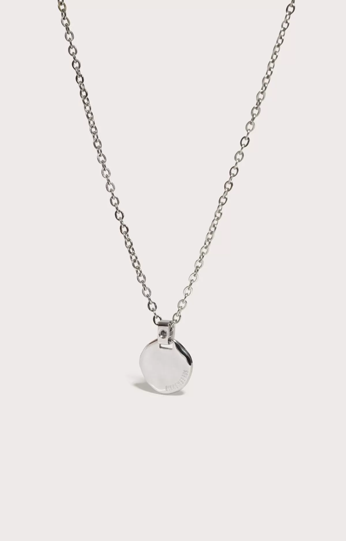 Bikkembergs Men'S Necklace With Medal Pendant And Diamond White Hot