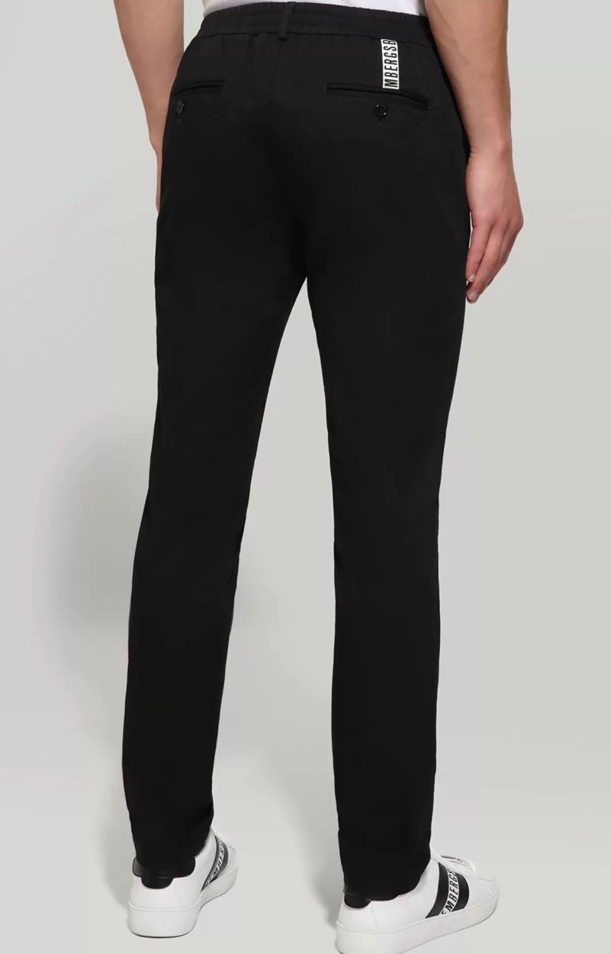 Bikkembergs Men'S Pants With Elastic Waist Black Fashion