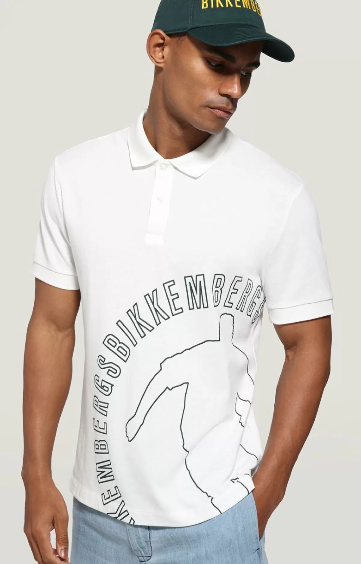 Bikkembergs Men'S Polo Shirt - Cotton Pique White Best