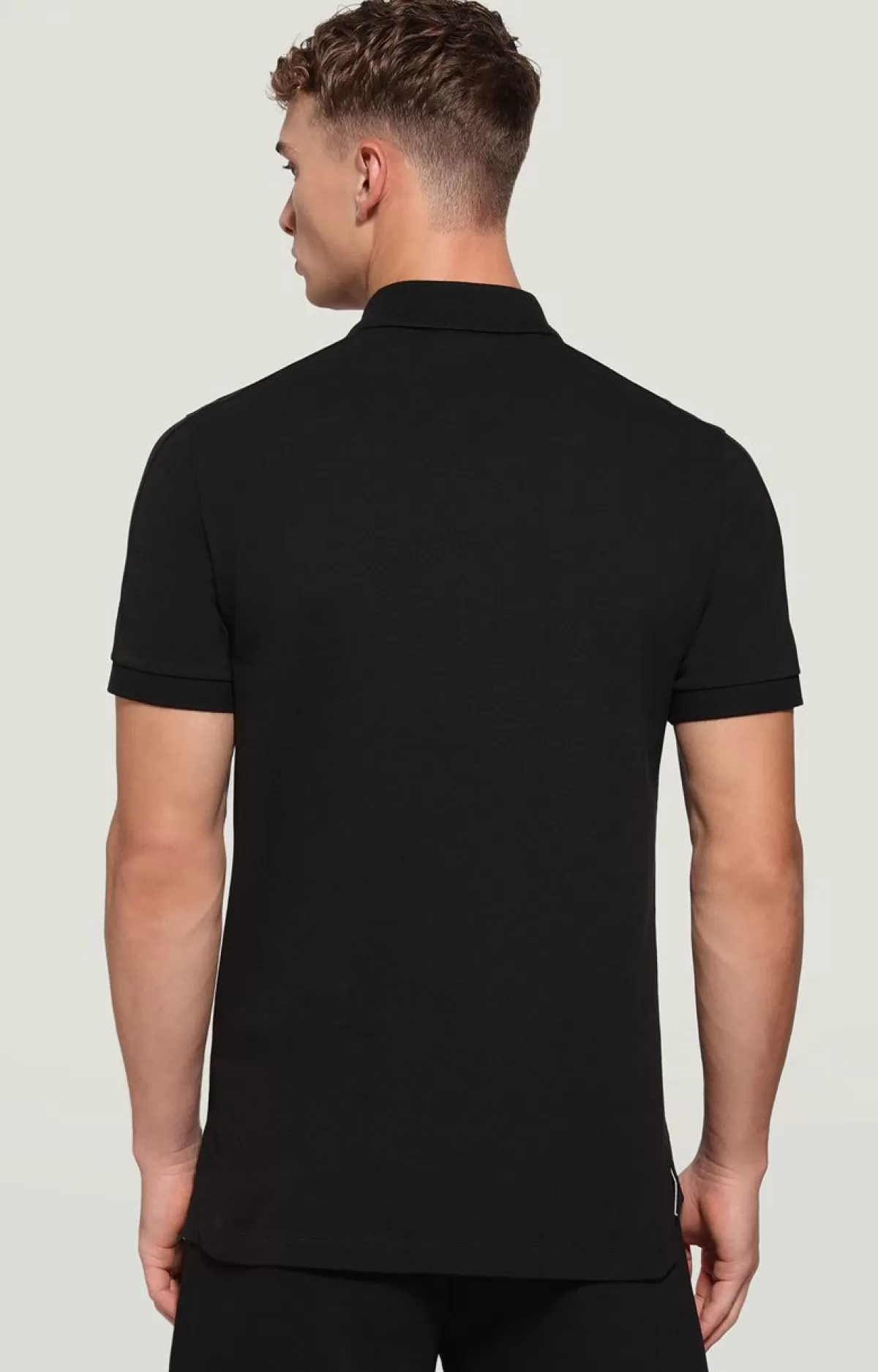 Bikkembergs Men'S Polo Shirt With Patch Black Discount
