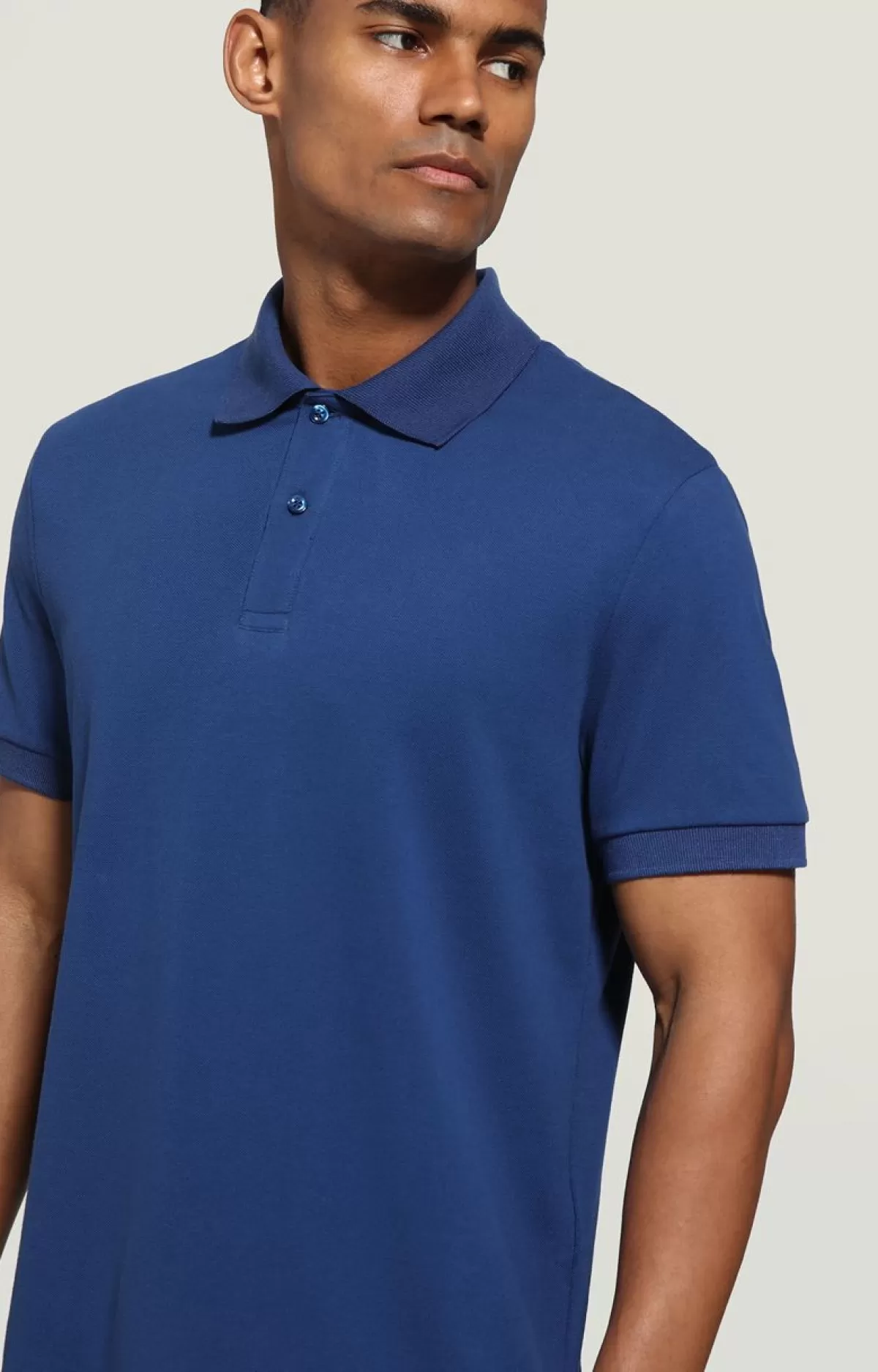 Bikkembergs Men'S Polo Shirt With Tape Blue Discount