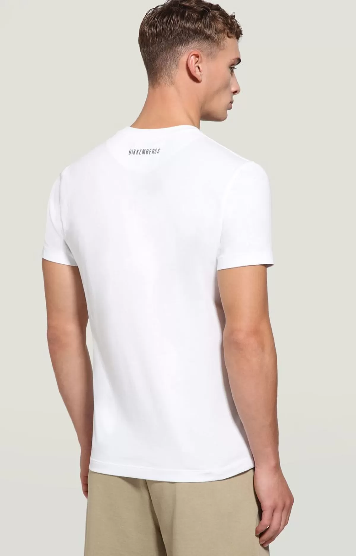 Bikkembergs Men'S Print T-Shirt Optical White Best Sale