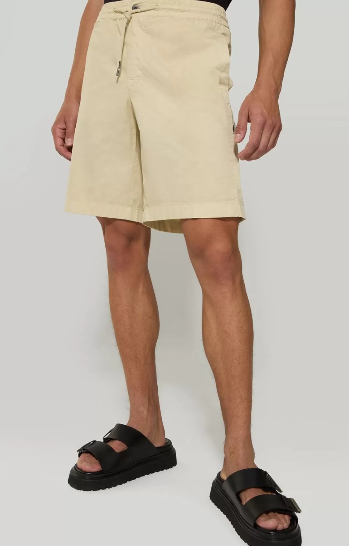 Bikkembergs Men'S Shorts Garment-Dyed Turquoise Outlet