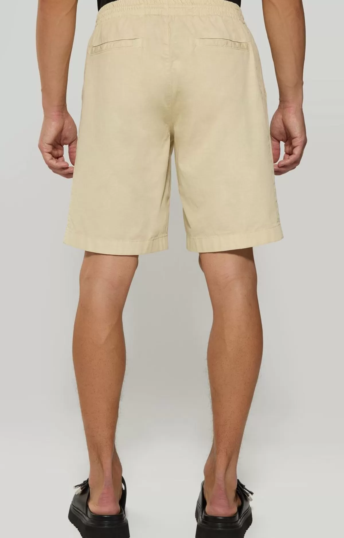 Bikkembergs Men'S Shorts Garment-Dyed Light Beige Outlet
