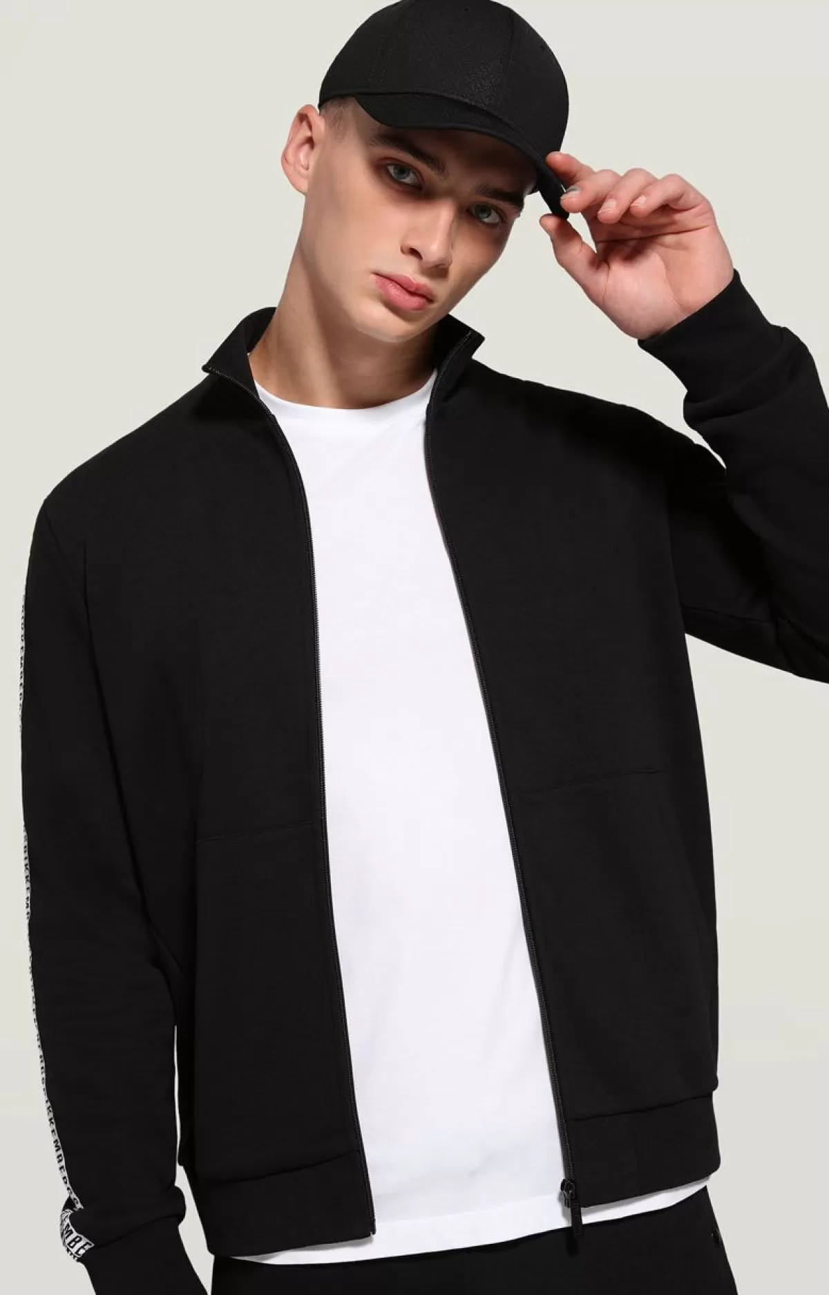 Bikkembergs Men'S Sweatshirt With Double Tape Optical White Online