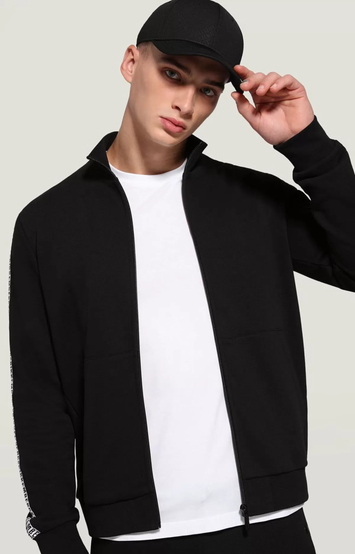 Bikkembergs Men'S Sweatshirt With Double Tape Black Fashion