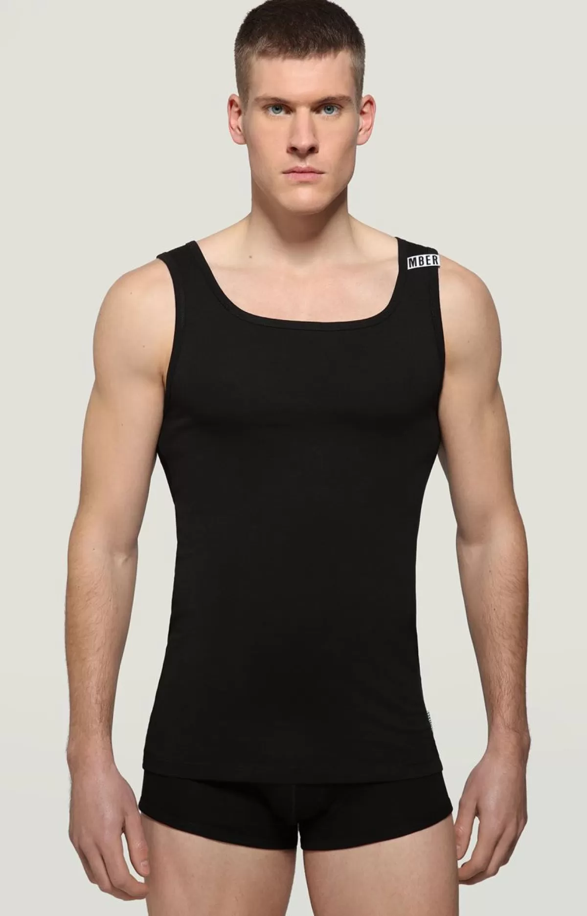 Bikkembergs Men'S Tank Top In Stretch Cotton White New