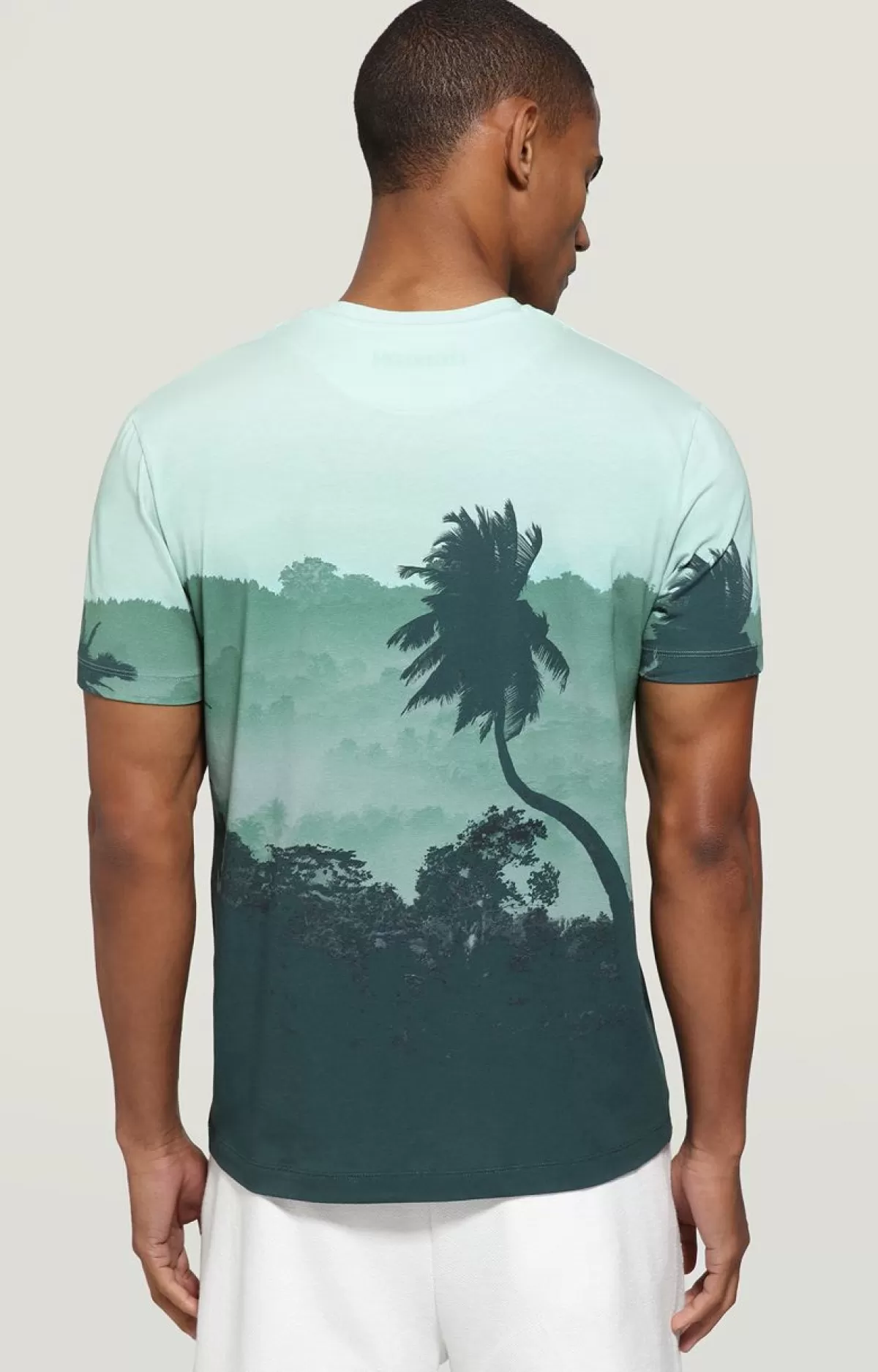 Bikkembergs Men'S T-Shirt - All-Over Print Forest Green Online