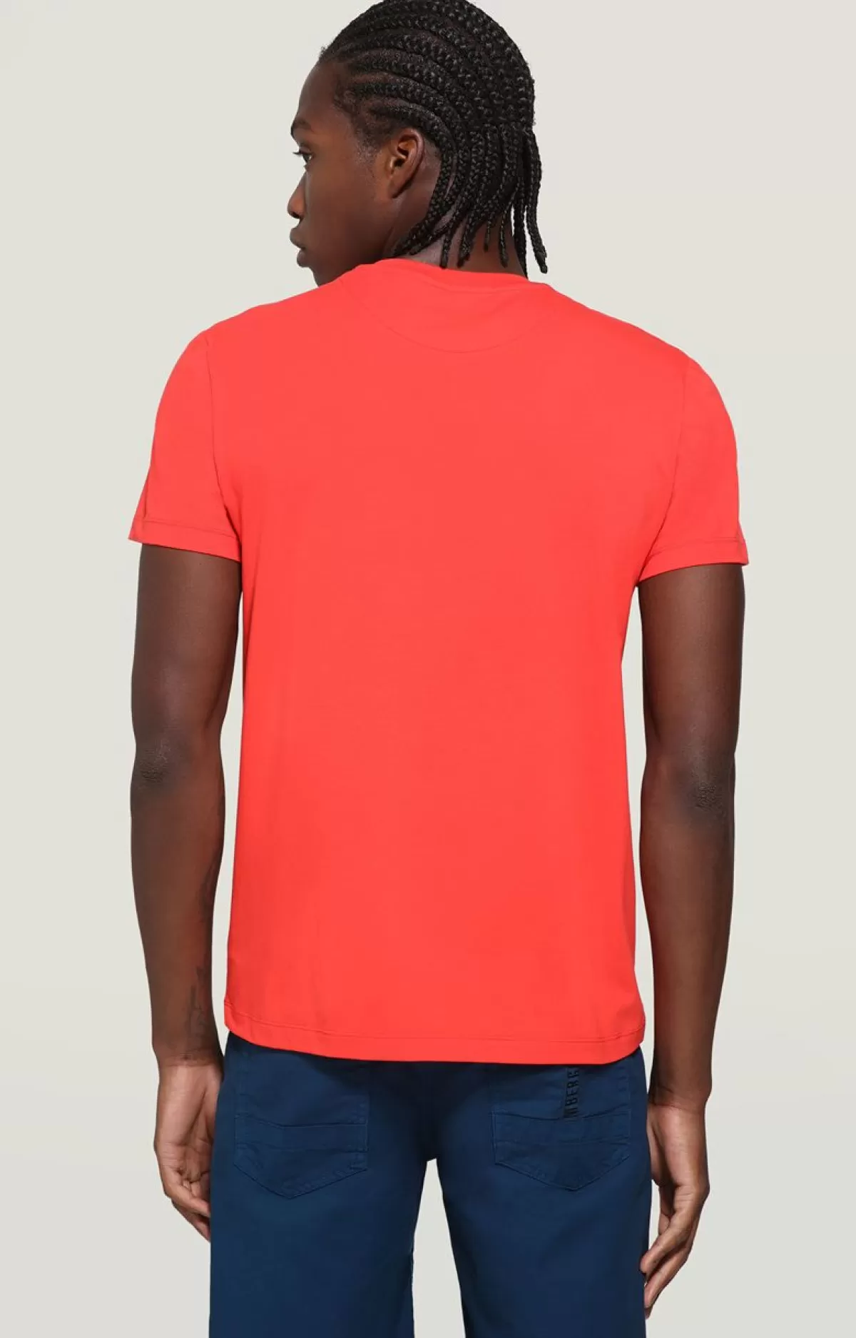 Bikkembergs Men'S T-Shirt Flock Print Orange Cheap