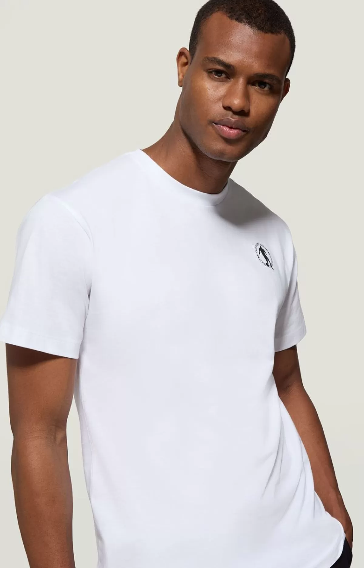 Bikkembergs Men'S T-Shirt Front/Back Print Optical White Flash Sale