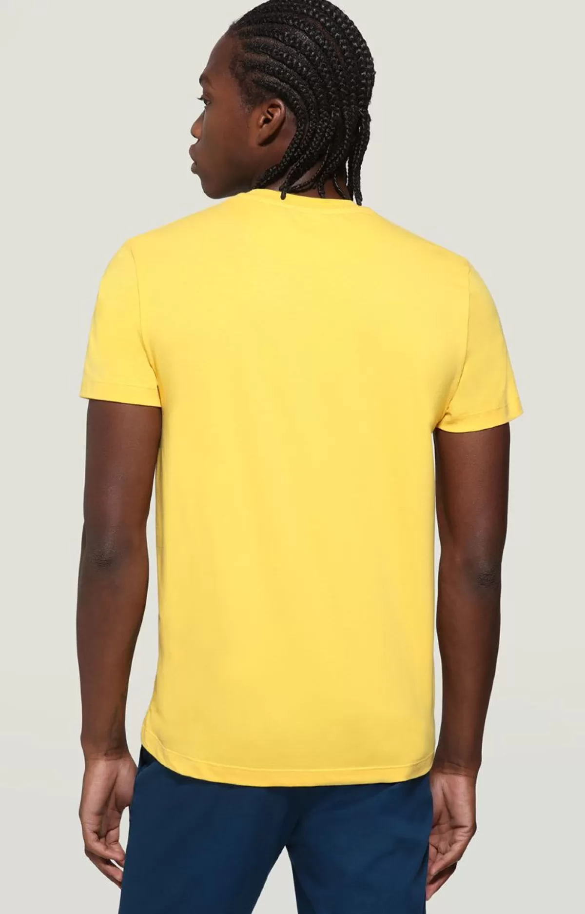 Bikkembergs Men'S T-Shirt Textured Print Yellow Fashion