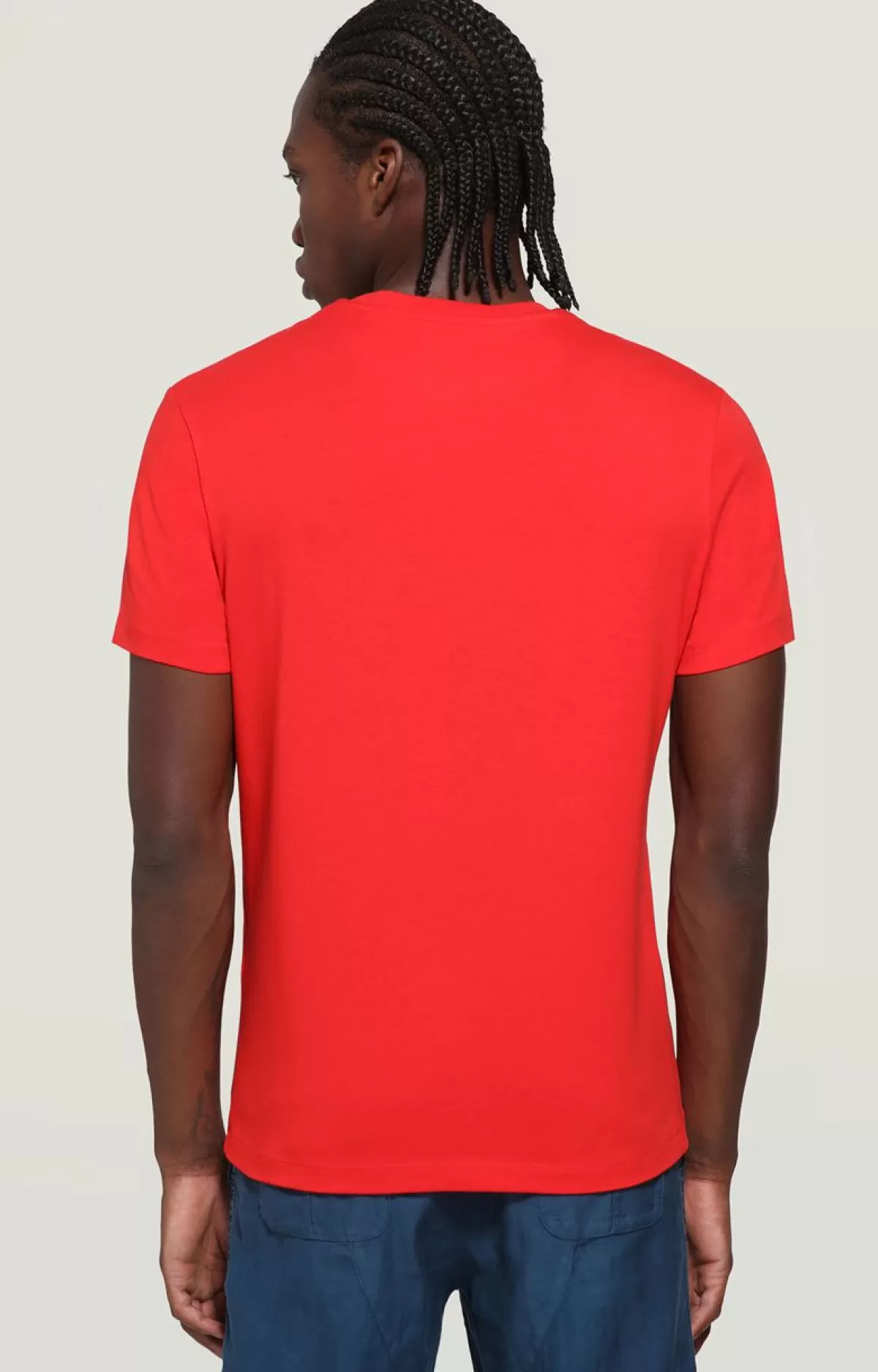 Bikkembergs Men'S T-Shirt With Label Print Orange Best Sale