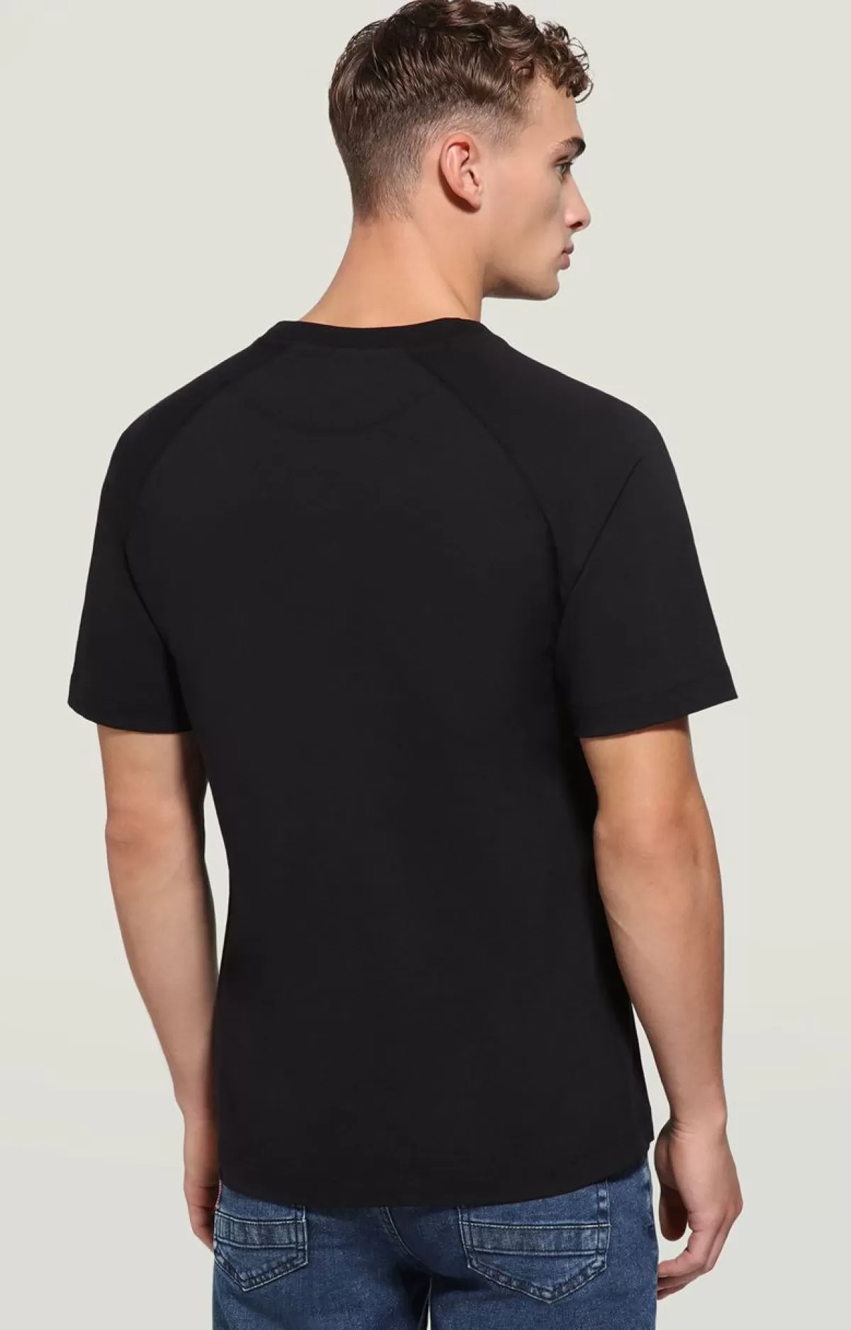 Bikkembergs Men'S T-Shirt With Raglan Sleeves Black Fashion