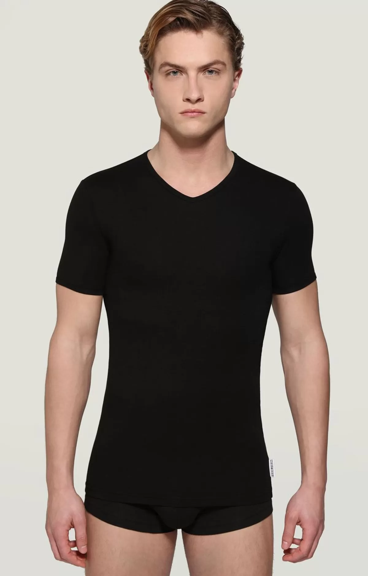 Bikkembergs Men'S V-Neck Undershirt Black Shop