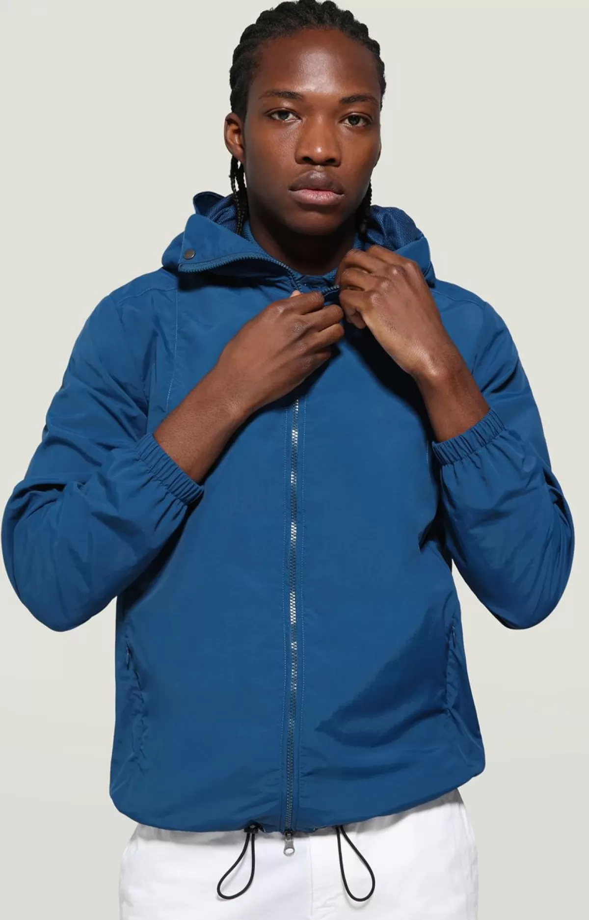 Bikkembergs Men'S Windbreaker Jacket Turquoise Cheap