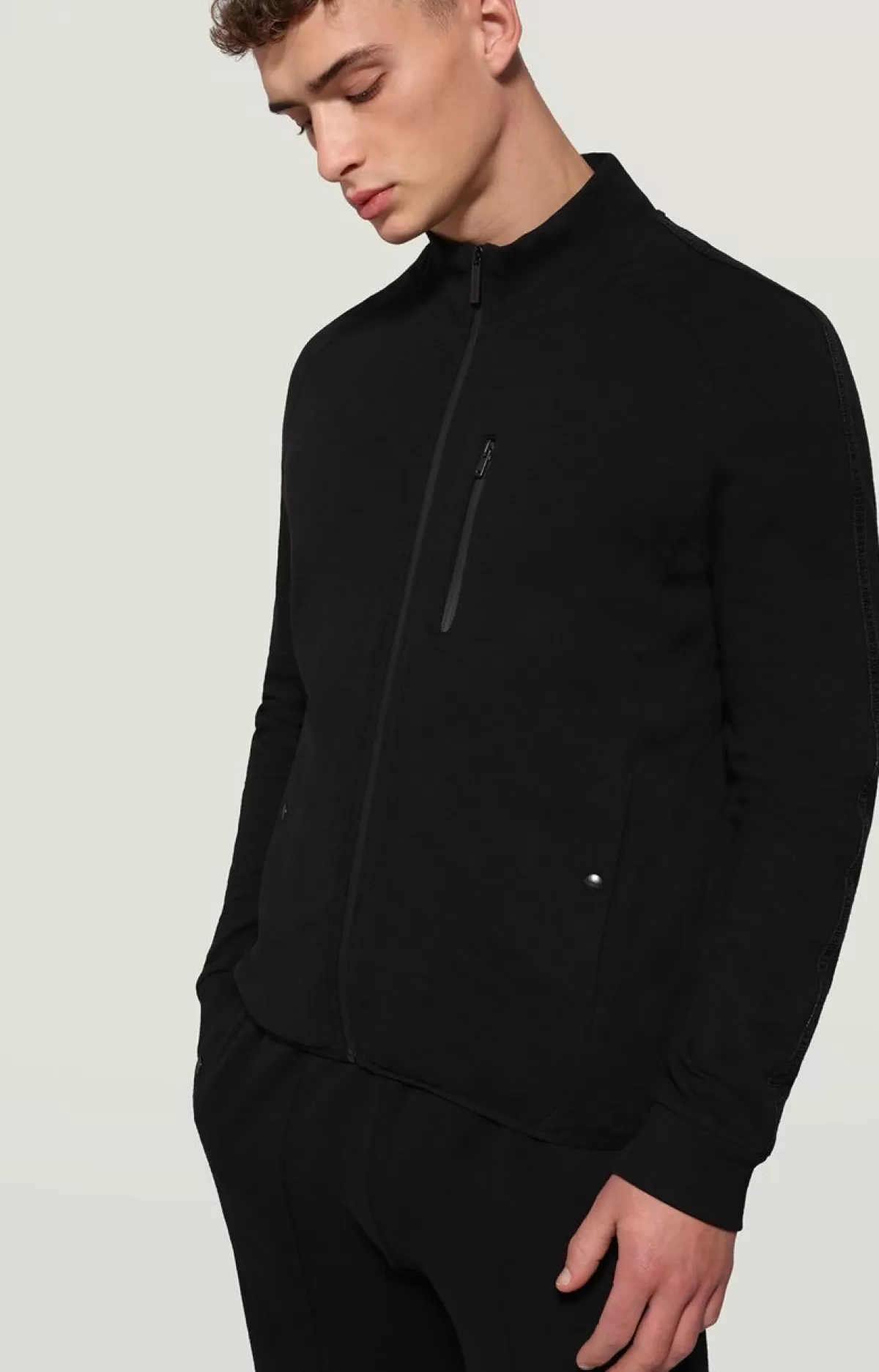 Bikkembergs Men'S Zip Sweatshirt Black Cheap