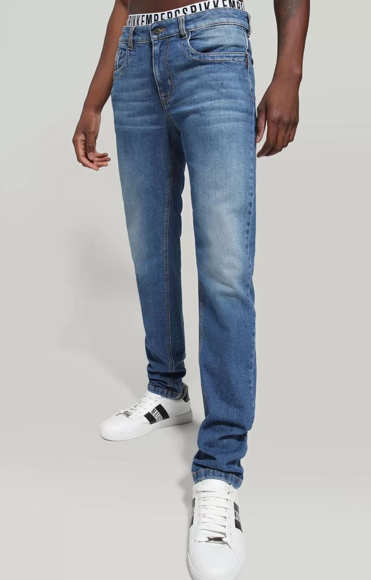 Bikkembergs Slim Fit Men'S Jeans - Stretch Denim Blue Denim Online