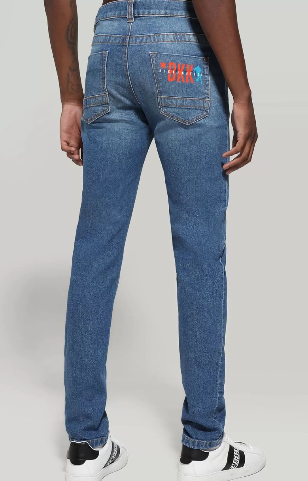 Bikkembergs Slim Fit Men'S Jeans - Stretch Denim Blue Denim Online